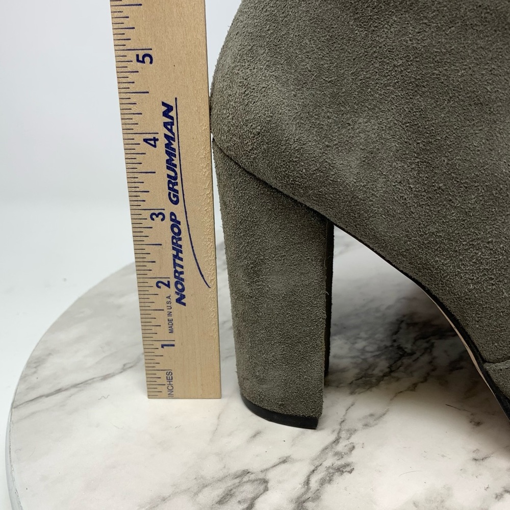 Reiss Buckle Detail Suede Booties 38 Classic Academia Minimalist Preppy Neutral - Picture 15 of 16